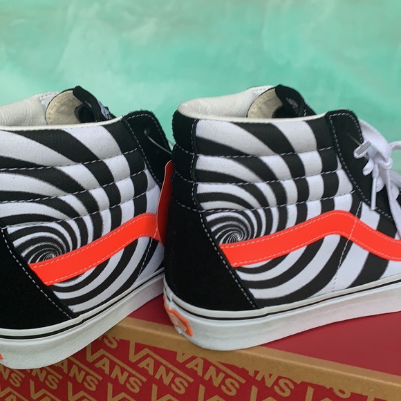 VANS SK8-HI Swirl Black/Flery Coral men’s - Picture 11 of 16